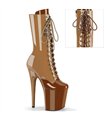FLAMINGO-1054DC - Plateau Stiefelette - Braun Lack | Pleaser SALE