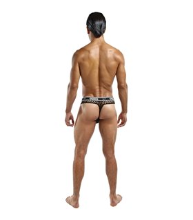Tanga mit tiefen Sitz & Fischnetz für Herren - Schwarz
