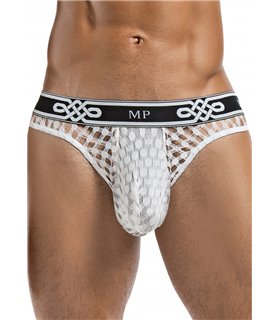 Tanga mit tiefen Sitz & Fischnetz für Herren - Schwarz