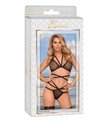 BH mit Sexy Riemchen & lustvollen Tanga - Schwarz