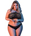 Halter Bandeau & Panty Set - Black - S/M
