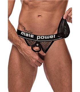 Tanga mit Ring für Herren - Schwarz