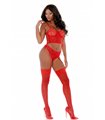 Sexy Dessous Set mit aufreizenden Schnüren - Schwarz
