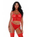 Sexy Dessous Set mit aufreizenden Schnüren - Schwarz