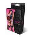 Sexy BH mit Riemchen & freizügigen G-String - Schwarz