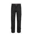 Robuste Gothic-Jeans mit Bondage-Hardware Schwarz | Aderlass