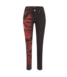 Aderlass Freak Pants Tie Dye Schwarz Rot