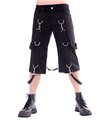 Gothic-Shorts mit Straps Schwarz | Aderlass