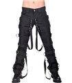 Robuste Gothic-Jeans mit Bondage-Charakter Schwarz | Aderlass