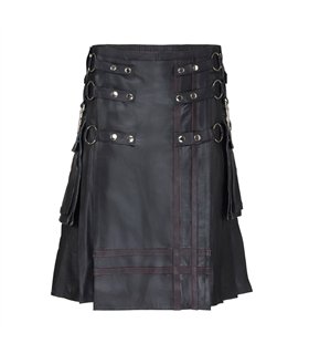 Aderlass Fight Kilt Leather Schwarz