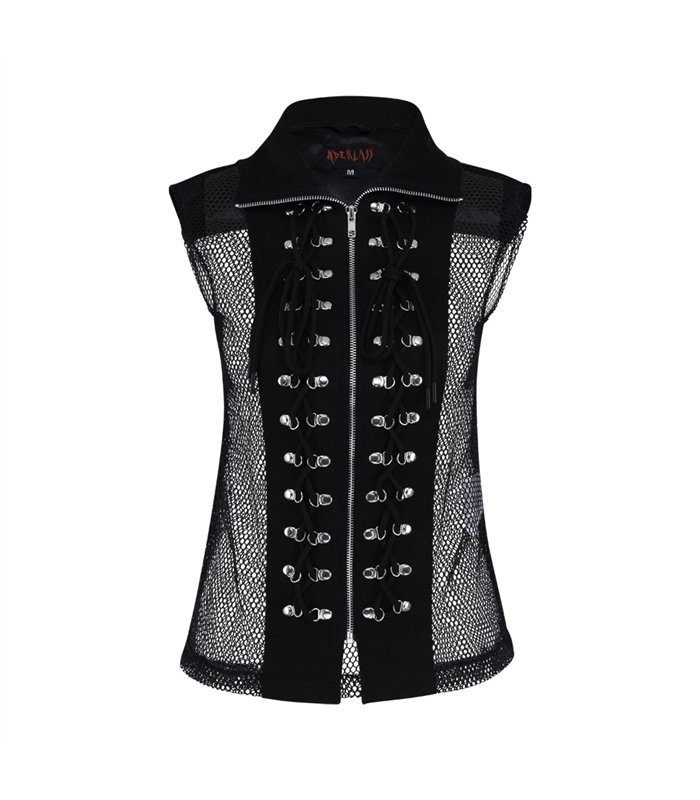 Aderlass Club Vest Cotton/Net Schwarz