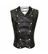 Aderlass Men Corset Spike Faux Leather Schwarz