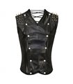Maskulines Korsett mit konischen Metallspikes Schwarz | Aderlass