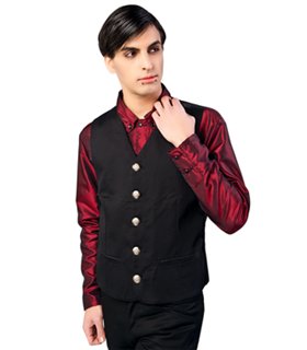 Aderlass Dark Vest Denim Schwarz