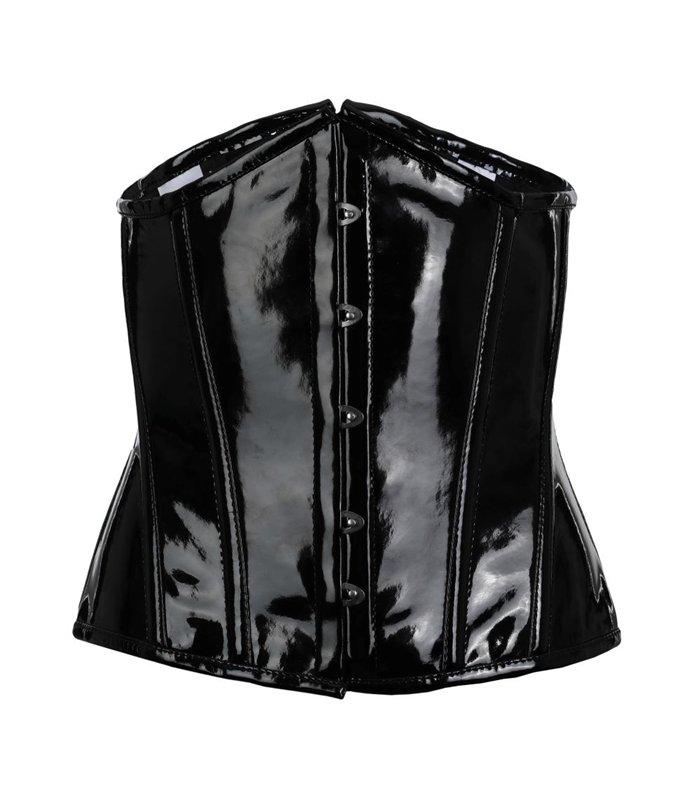 Aderlass Underbust Corset Shiny PVC Schwarz