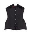 Unterbrust-Korsett Satin Verführerische Taille mit Vintage-Charme Schwarz | Aderlass