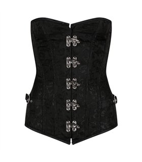 Aderlass Steampunk Corset Brocade Schwarz