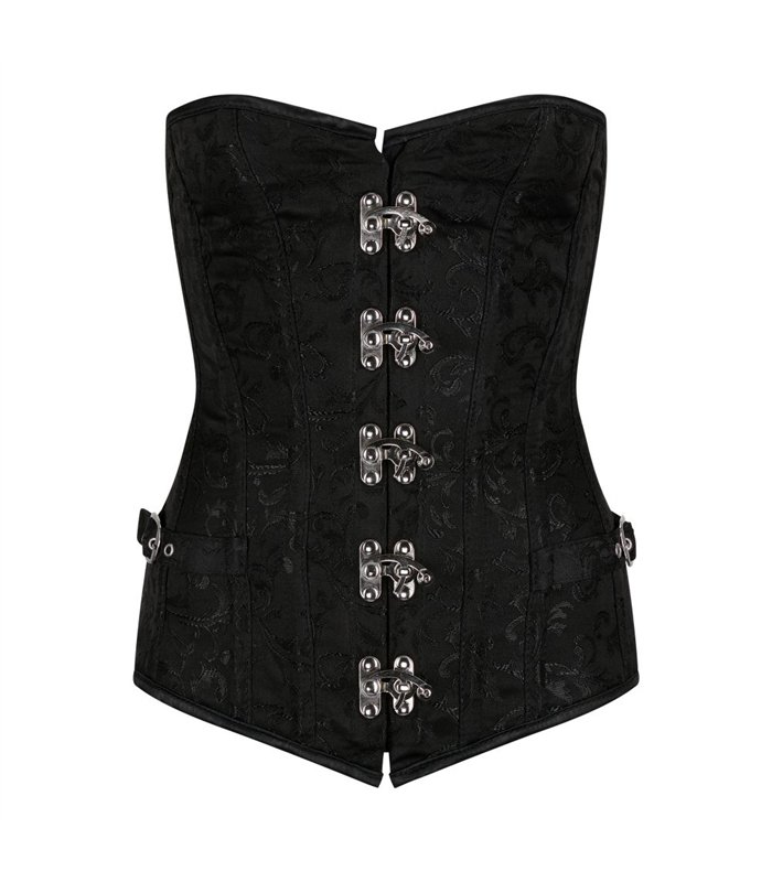 Aderlass Steampunk Corset Brocade Schwarz