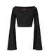 Aderlass Witch Crop Top Schwarz