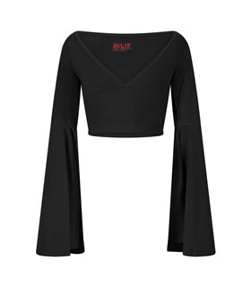 Aderlass Witch Crop Top Schwarz