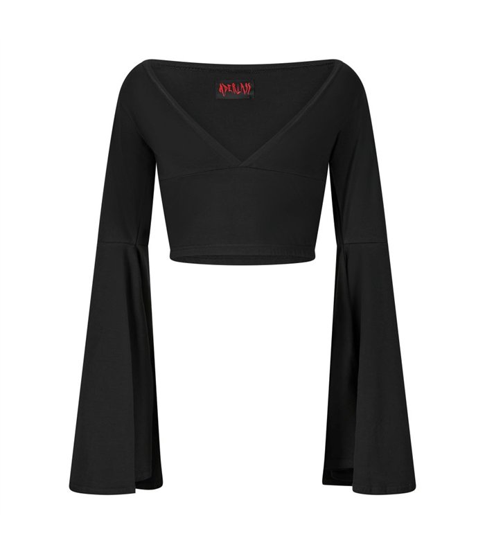 Aderlass Witch Crop Top Schwarz