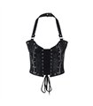 Rockstar Leder Korsett Bustier Für starke Looks Schwarz | Aderlass