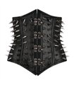 Aderlass Underbust Corset Spike Leather Schwarz