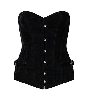 Aderlass Corset Velvet Schwarz