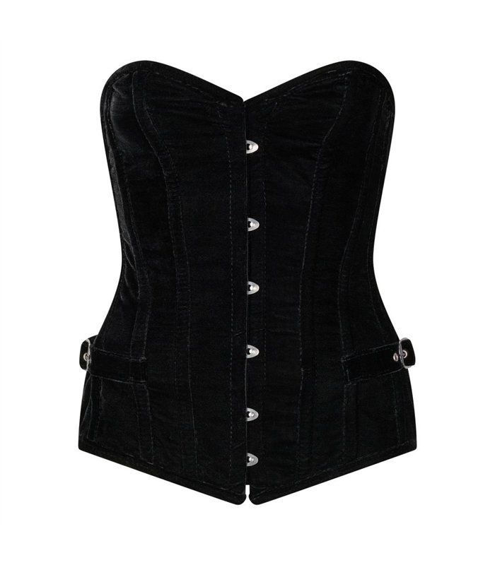Aderlass Corset Velvet Schwarz