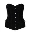 Aderlass Corset Velvet Schwarz