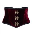 Aderlass Steampunk Waist Corset Velvet Bordeaux