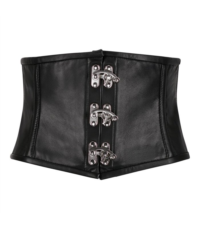 Aderlass Waist Corset Leather Schwarz
