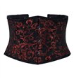 Aderlass Waist Corset Brocade Schwarz Rot