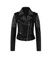 Ladys Bikerjacke aus echtem Nappa‑Leder Schwarz | Aderlass