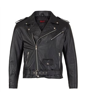 Aderlass Mens Biker Jacket Leather Schwarz