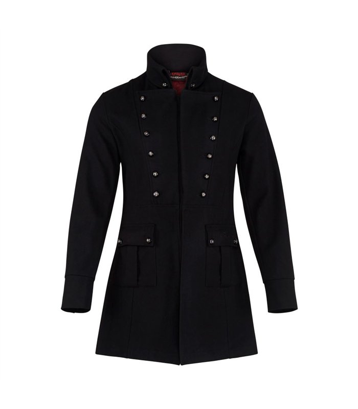 Aderlass Admiral Coat Wool Schwarz