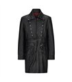 Aderlass Mens Military Coat Nappa Leather Schwarz