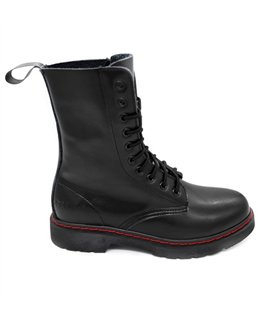 Aderlass 10-Eye Boots Leather Schwarz