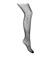 Strumpfhose mit Spinnennetz-Muster Schwarz | Aderlass