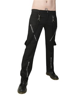 Black Pistol Punk Pants Denim Schwarz