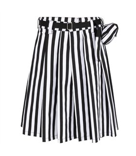 Black Pistol Short Kilt Stripe Schwarz-Weiss