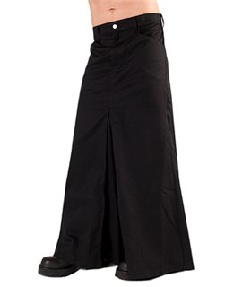 Black Pistol Men Skirt Denim Schwarz