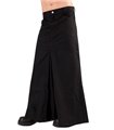Langer Kilt aus Stretch-Jeans Schwarz | Black Pistol
