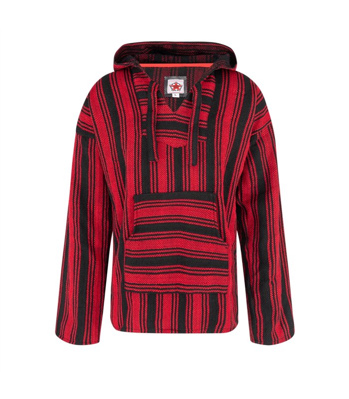 Black Pistol Baja Hoodie Wool Schwarz Rot