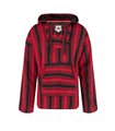 Traditioneller Baja-Hoodie im Ethno-Look Schwarz Rot | Black Pistol