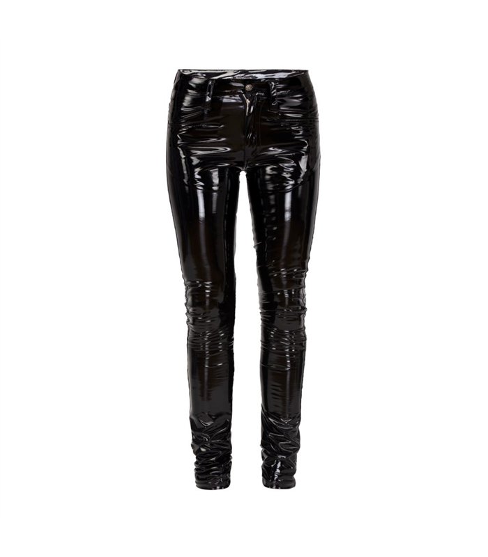 Lovesect Skinny Pants Shiny PVC Schwarz