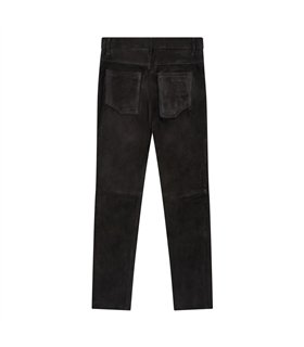 Pants Nubuk Leather Schwarz | Aderlass