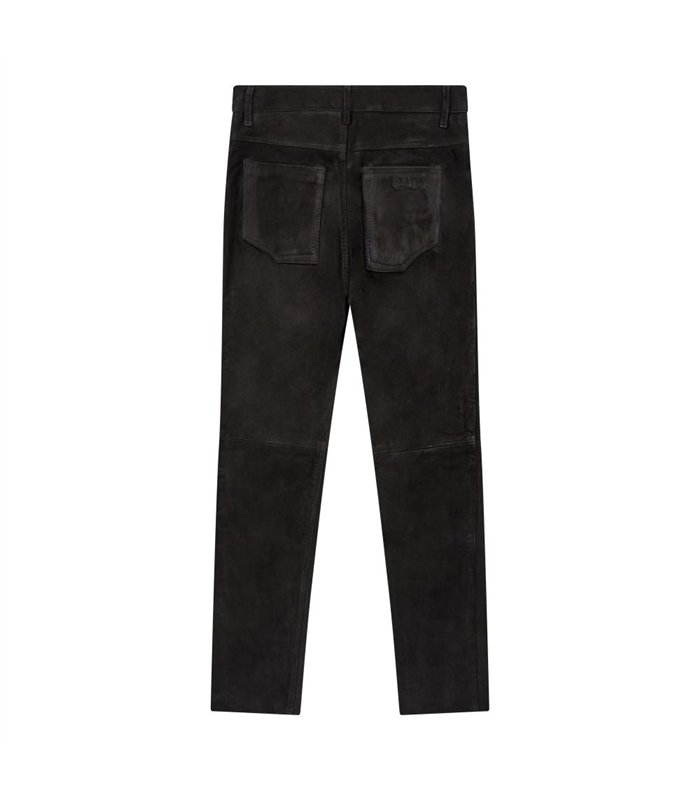Pants Nubuk Leather Schwarz | Aderlass