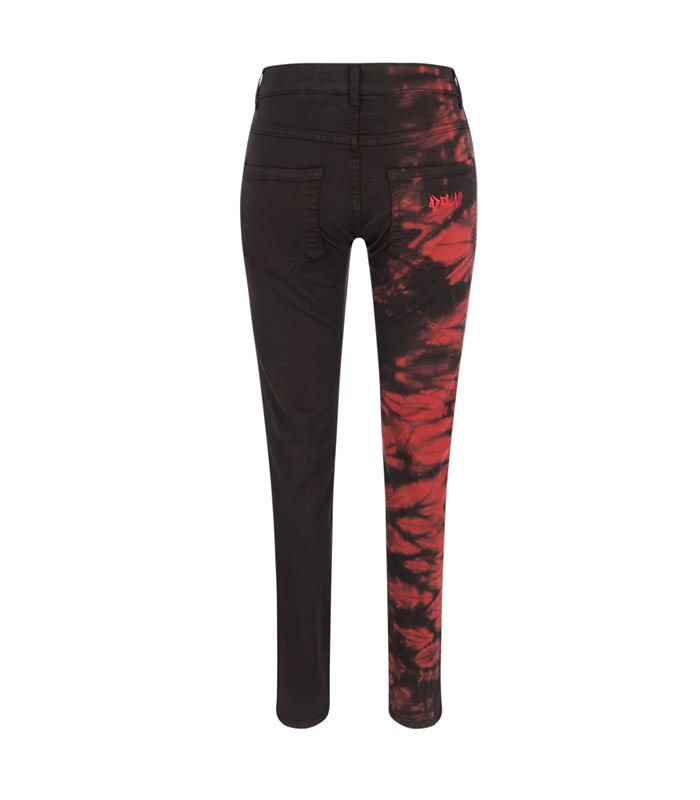 Freak Pants Tie Dye Schwarz Rot | Aderlass