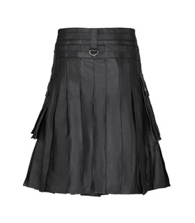 Fight Kilt Leather Schwarz | Aderlass